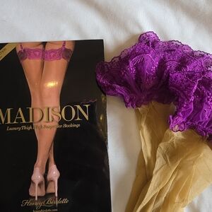 Honey Birdette Madison Luxury Thigh High Suspender Stockings